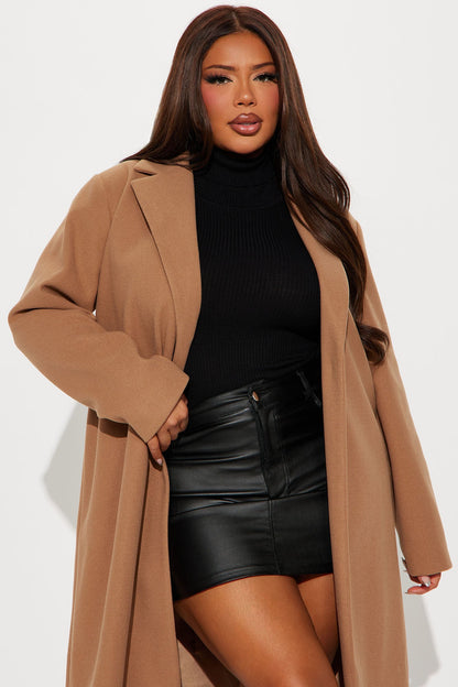 Natalie Wool Coat - Camel