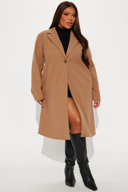 Natalie Wool Coat - Camel