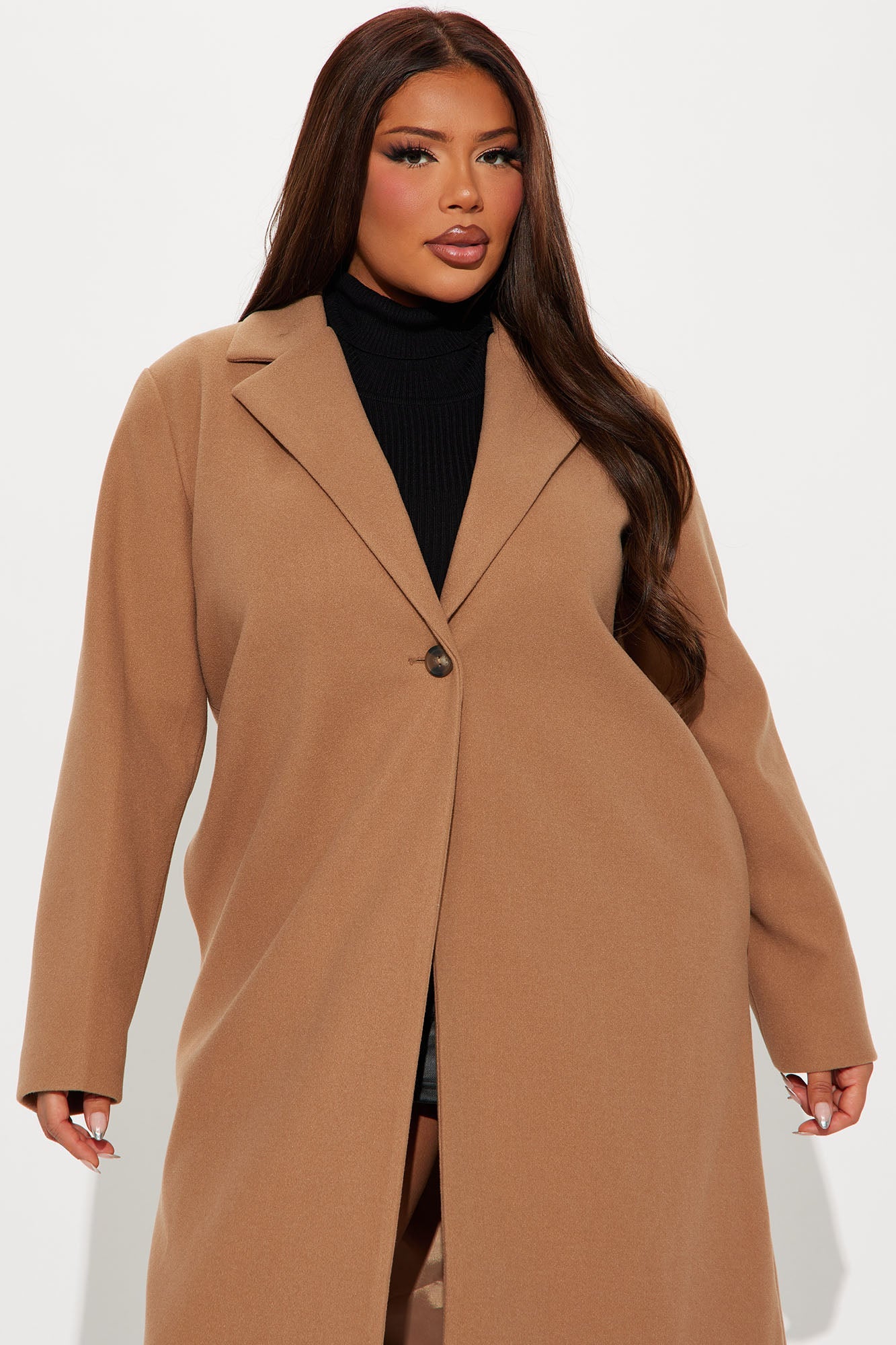 Natalie Wool Coat - Camel