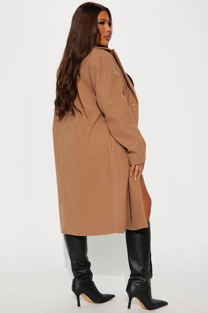Natalie Wool Coat - Camel