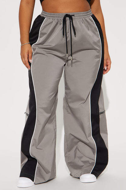 Nothing Less Windbreaker Track Pant - Charcoal/combo
