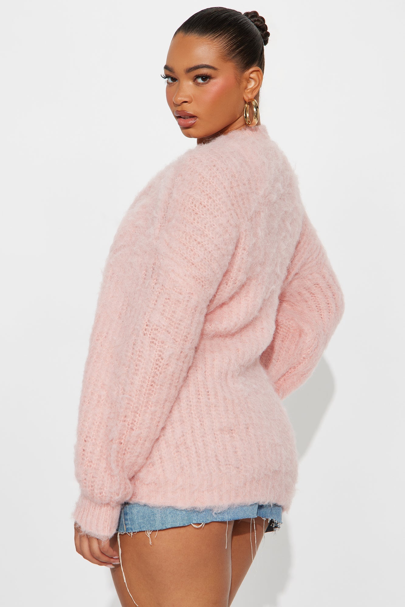 Cotton Candy Vibes Cardigan - Pink