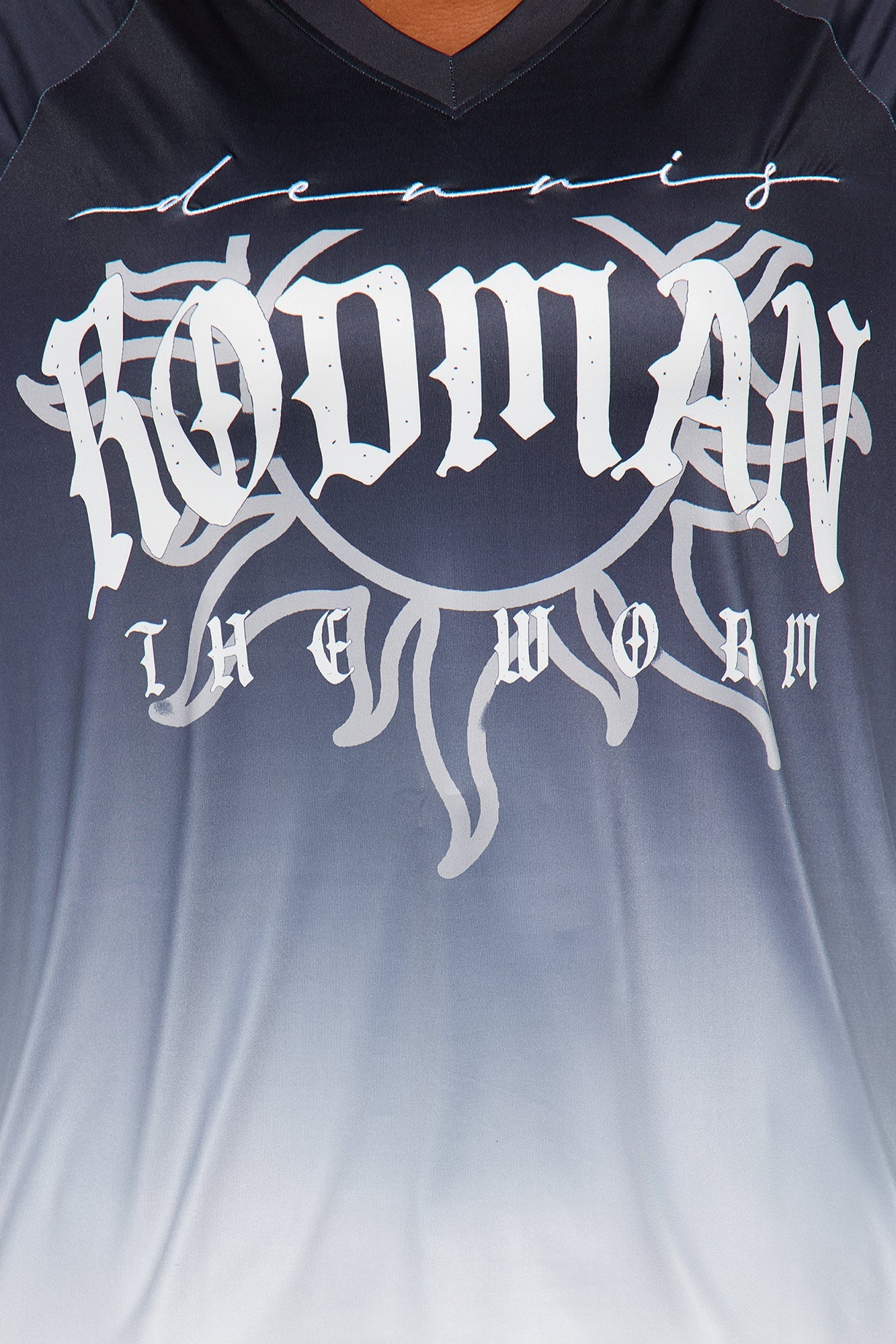 Rodman Jumbo Jersey Tee - Black/White