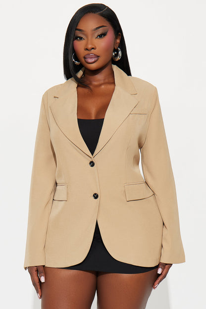 Beatrice Oversized Blazer - Taupe