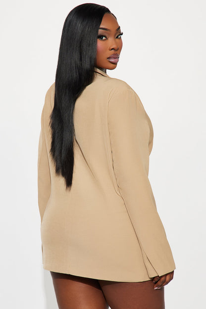 Beatrice Oversized Blazer - Taupe