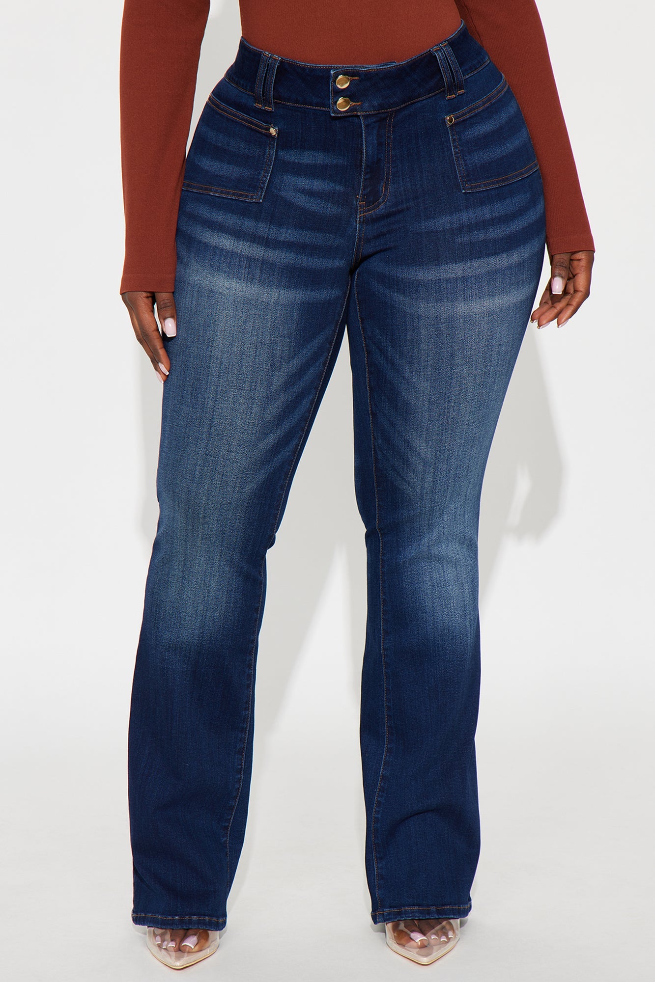 Siena Low Rise Bootcut Jeans - Dark Wash