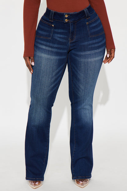 Siena Low Rise Bootcut Jeans - Dark Wash