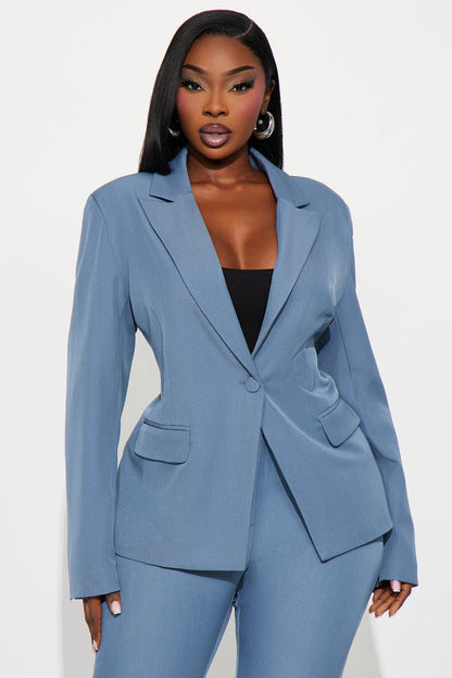 Breaking Even Blazer - Slate Blue