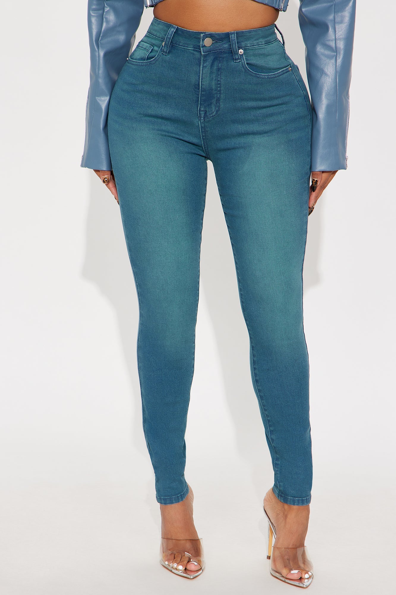 Sugar Coated Skinny Jeans - Teal