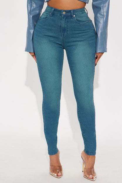 Sugar Coated Skinny Jeans - Teal