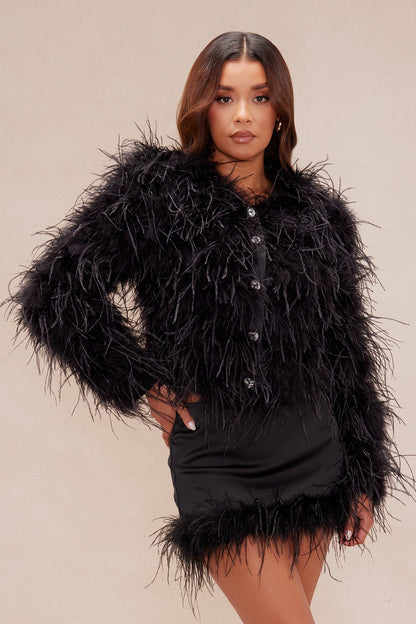 Scarlett Fur Jacket - Black