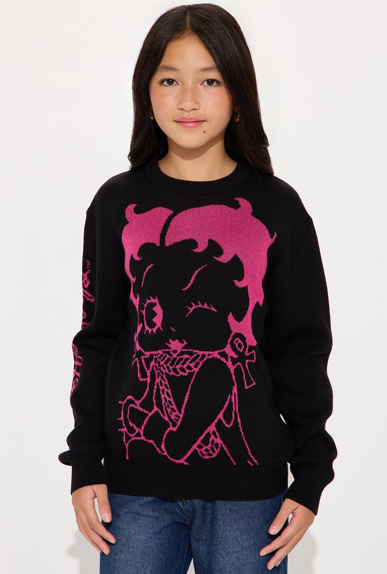 Mini Betty Boop Sweater - Black/combo