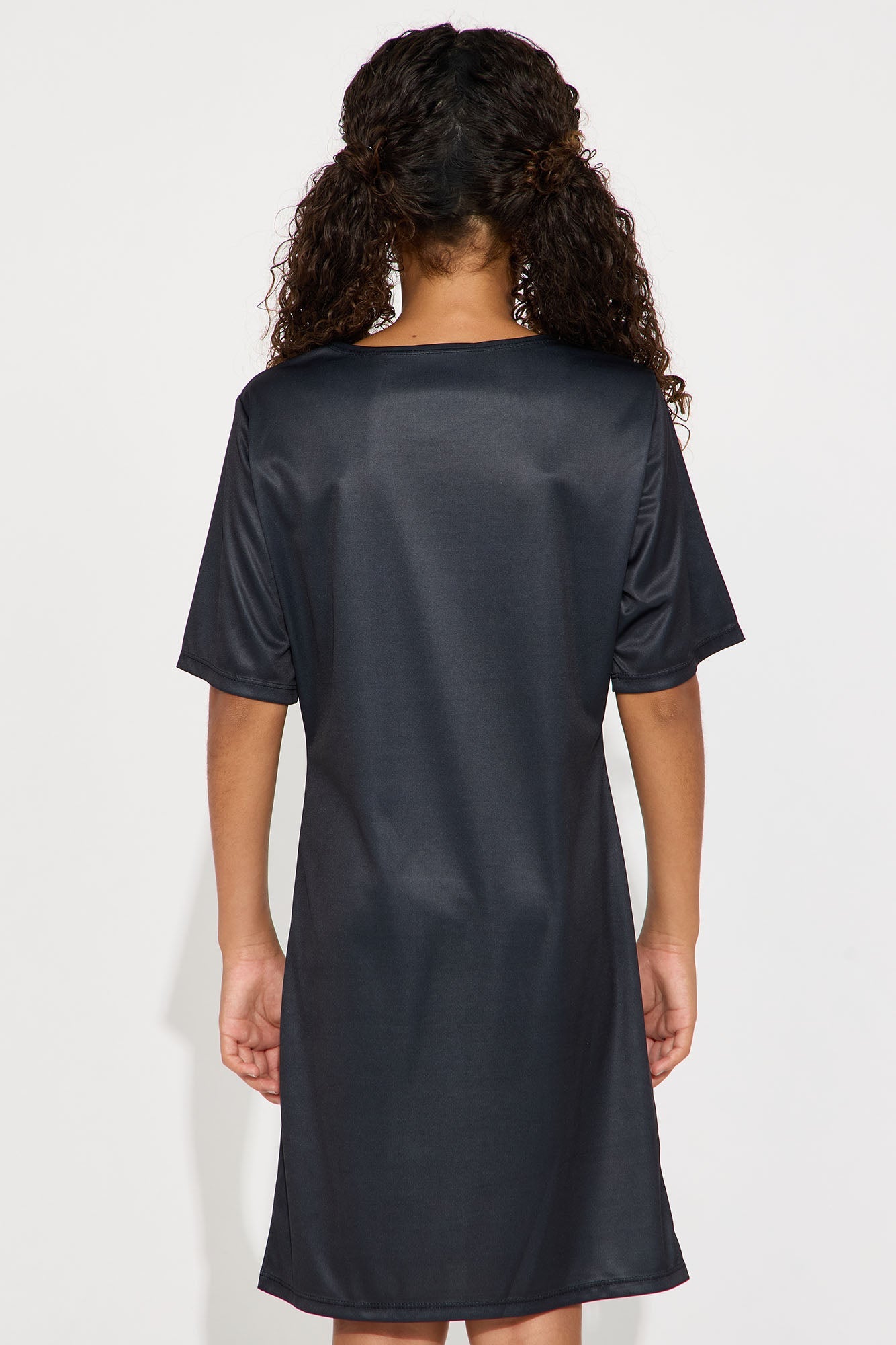Mini X-Ray Skeleton T-Shirt Dress - Black