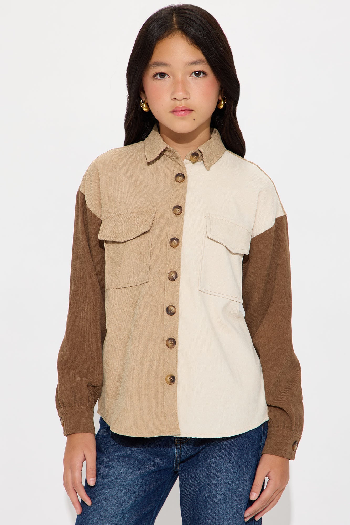 Mini Desert Desire Corduroy Shirt - Brown/combo