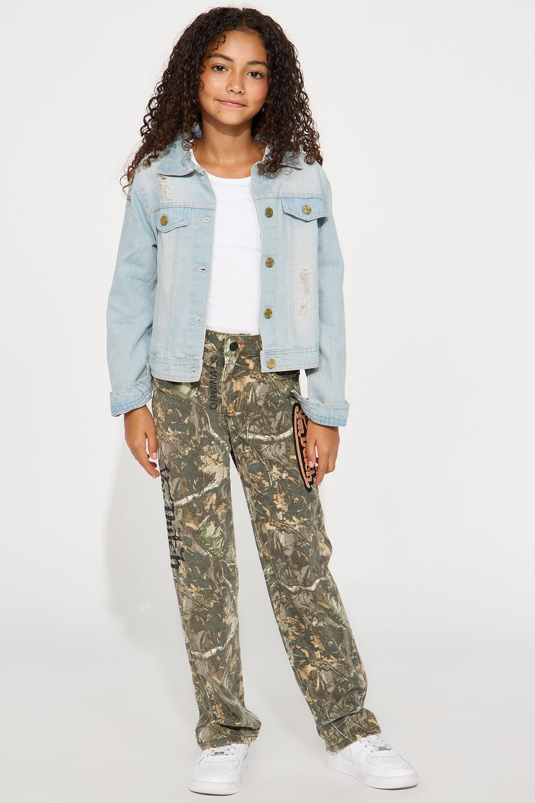Mini Von Dutch Camo Straight Leg Jeans - Camouflage