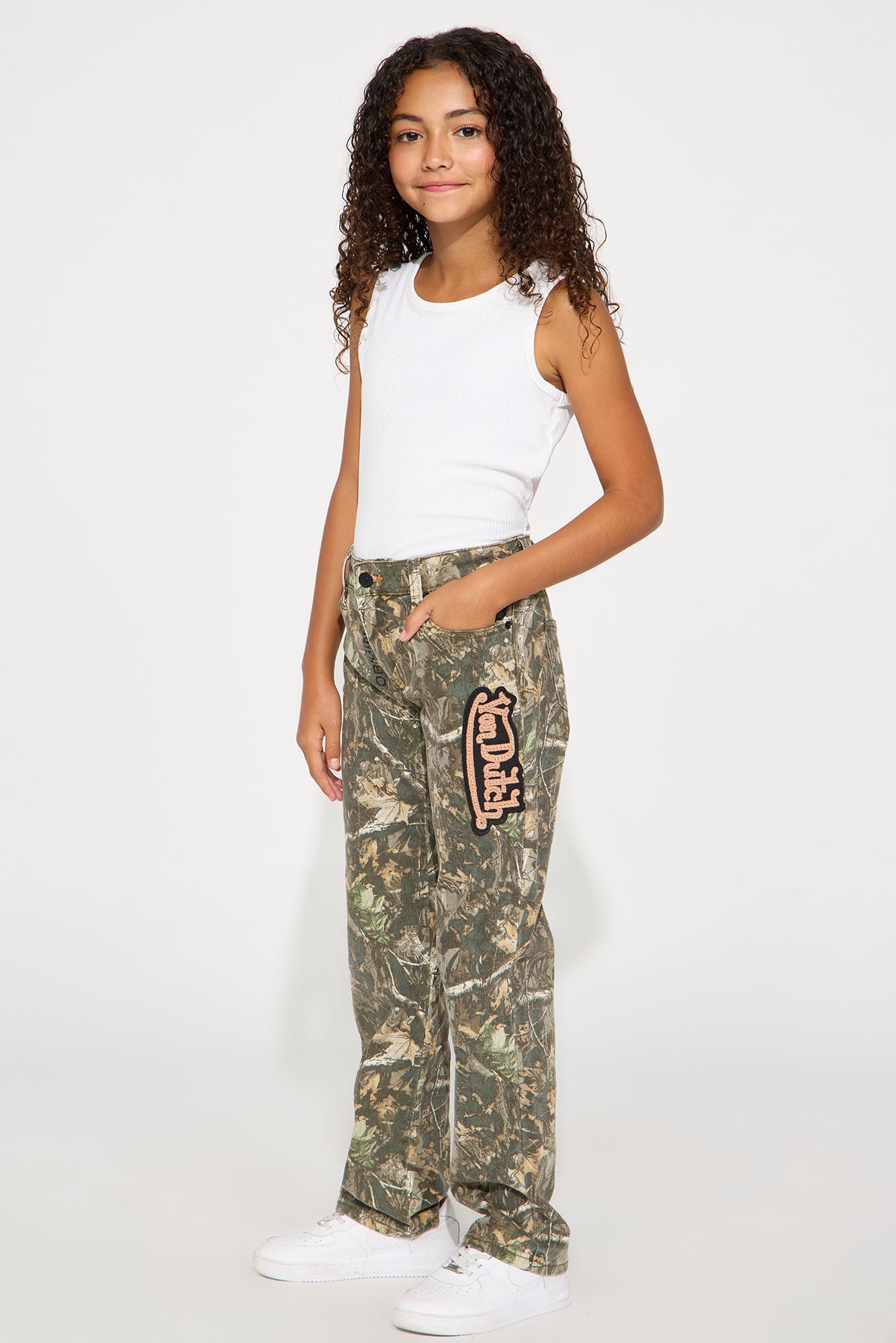 Mini Von Dutch Camo Straight Leg Jeans - Camouflage