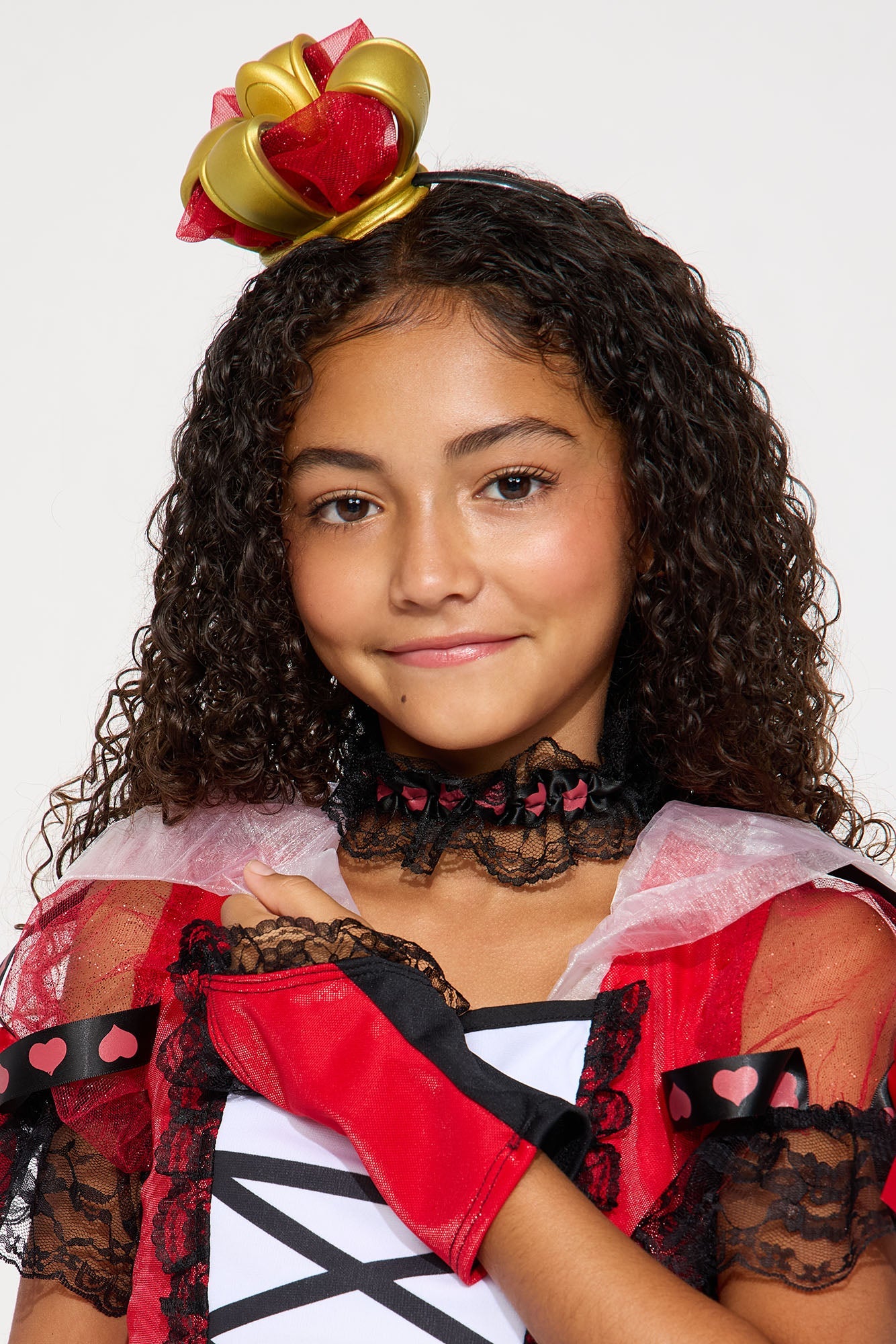 Mini Queen Of Hearts Costume - Black/combo