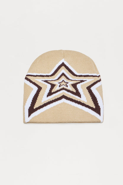Mini Star Struck Beanie - Tan/Multi