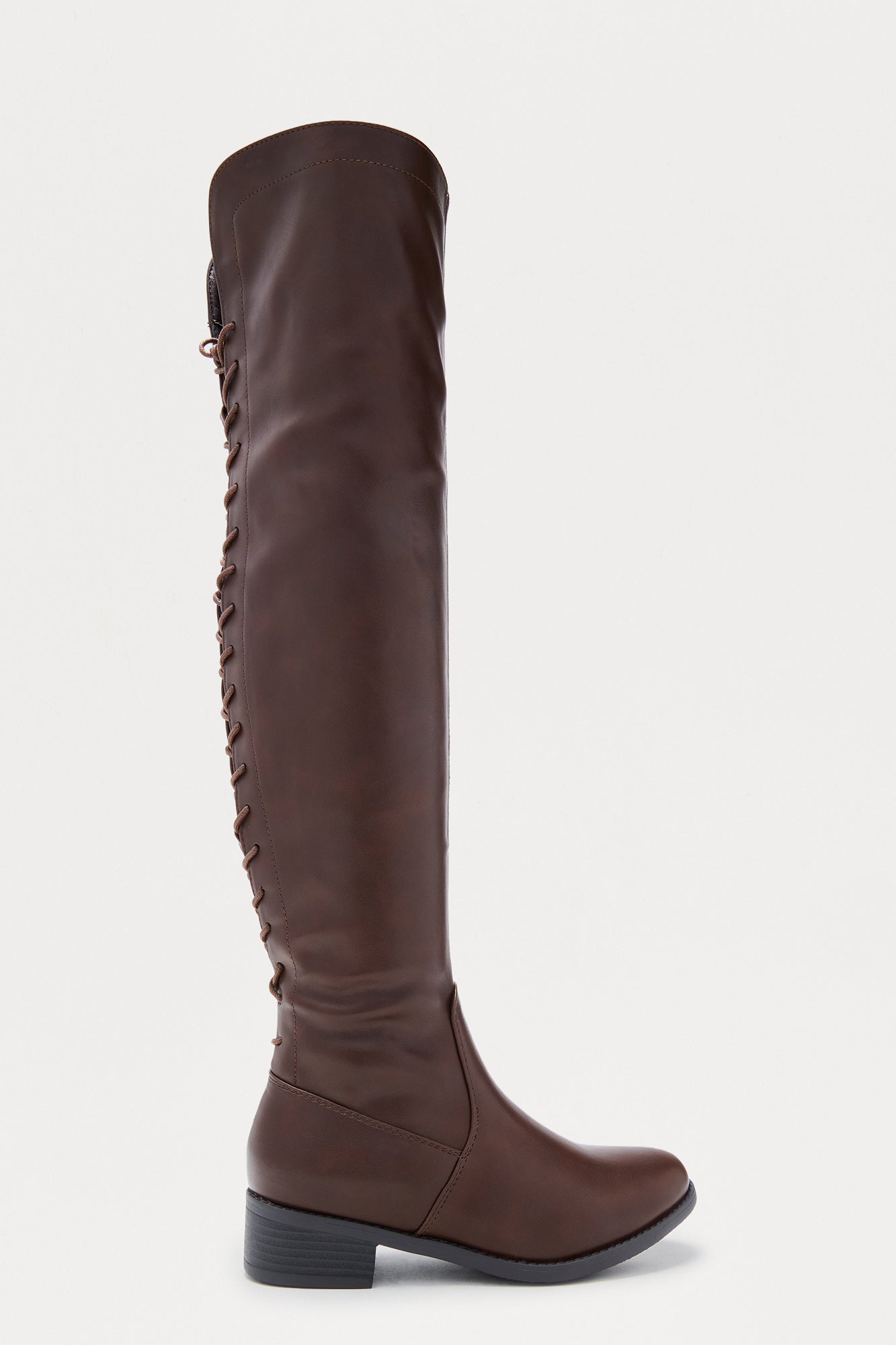 True Lace Up Boots - Brown