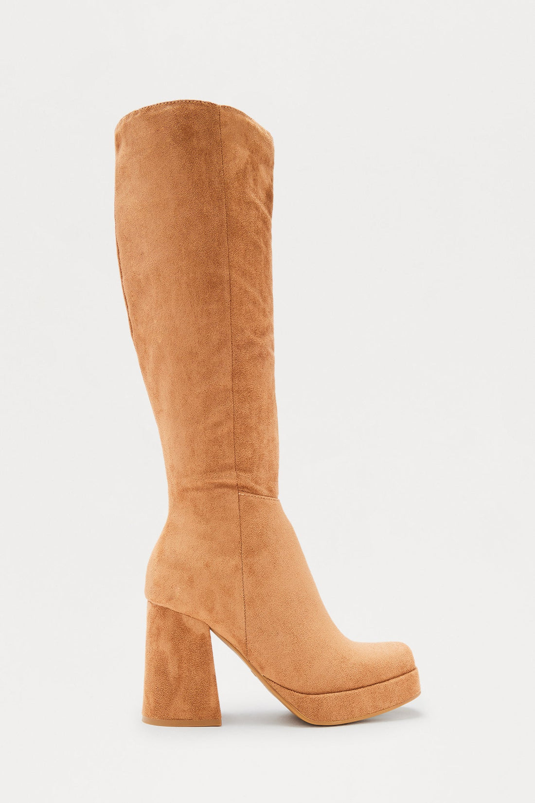 Fauna Faux Suede Boots - Camel