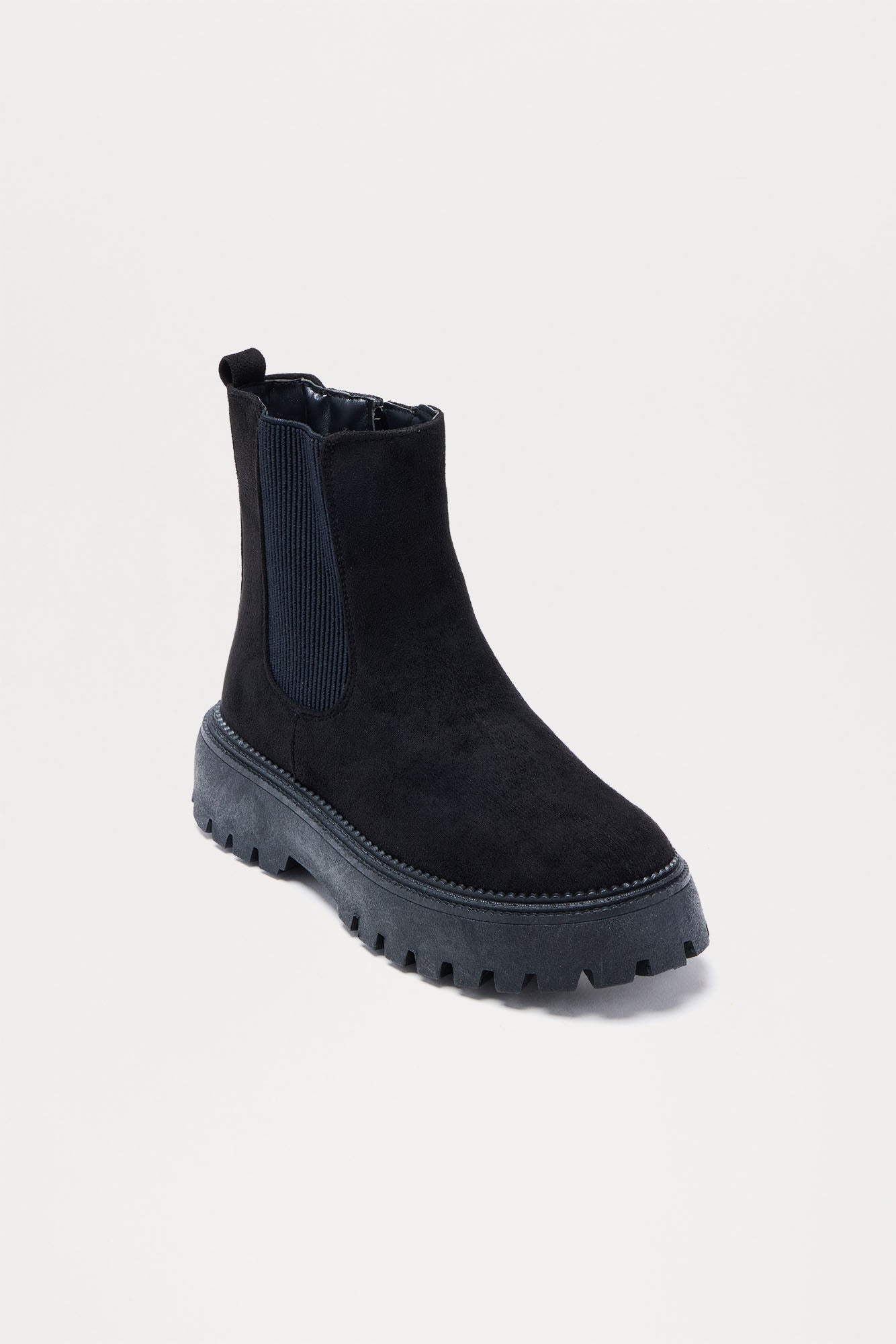 Callahan Faux Suede Booties - Black