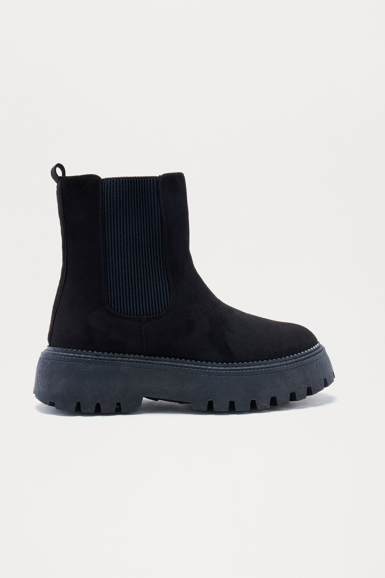 Callahan Faux Suede Booties - Black
