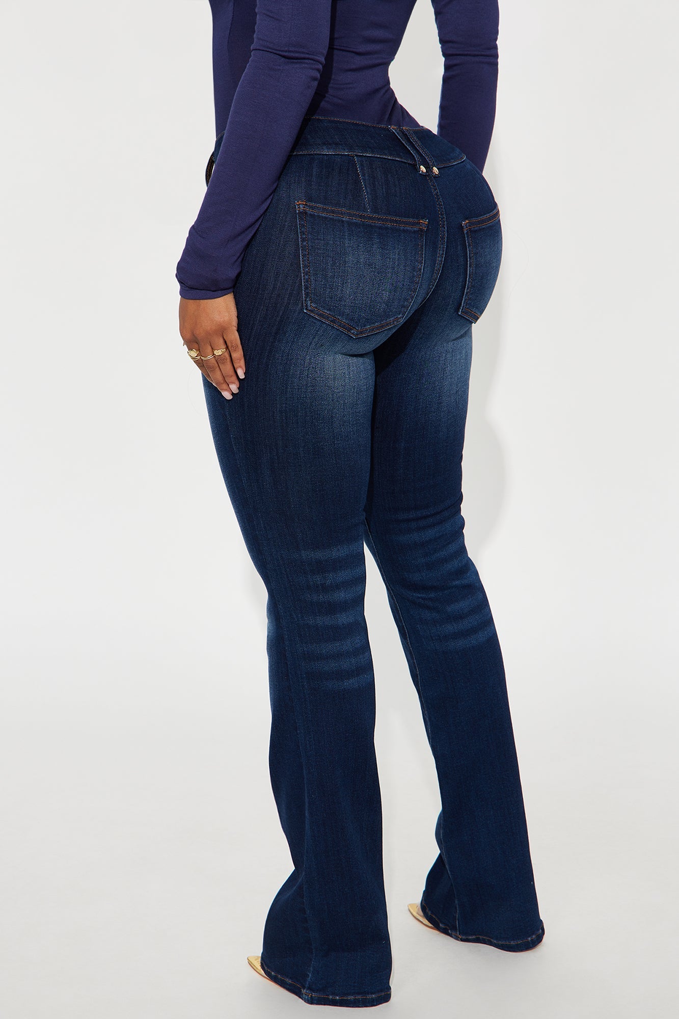 Siena Low Rise Bootcut Jeans - Dark Wash