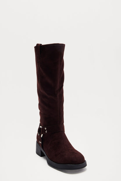 Joella Hardware Boots - Brown
