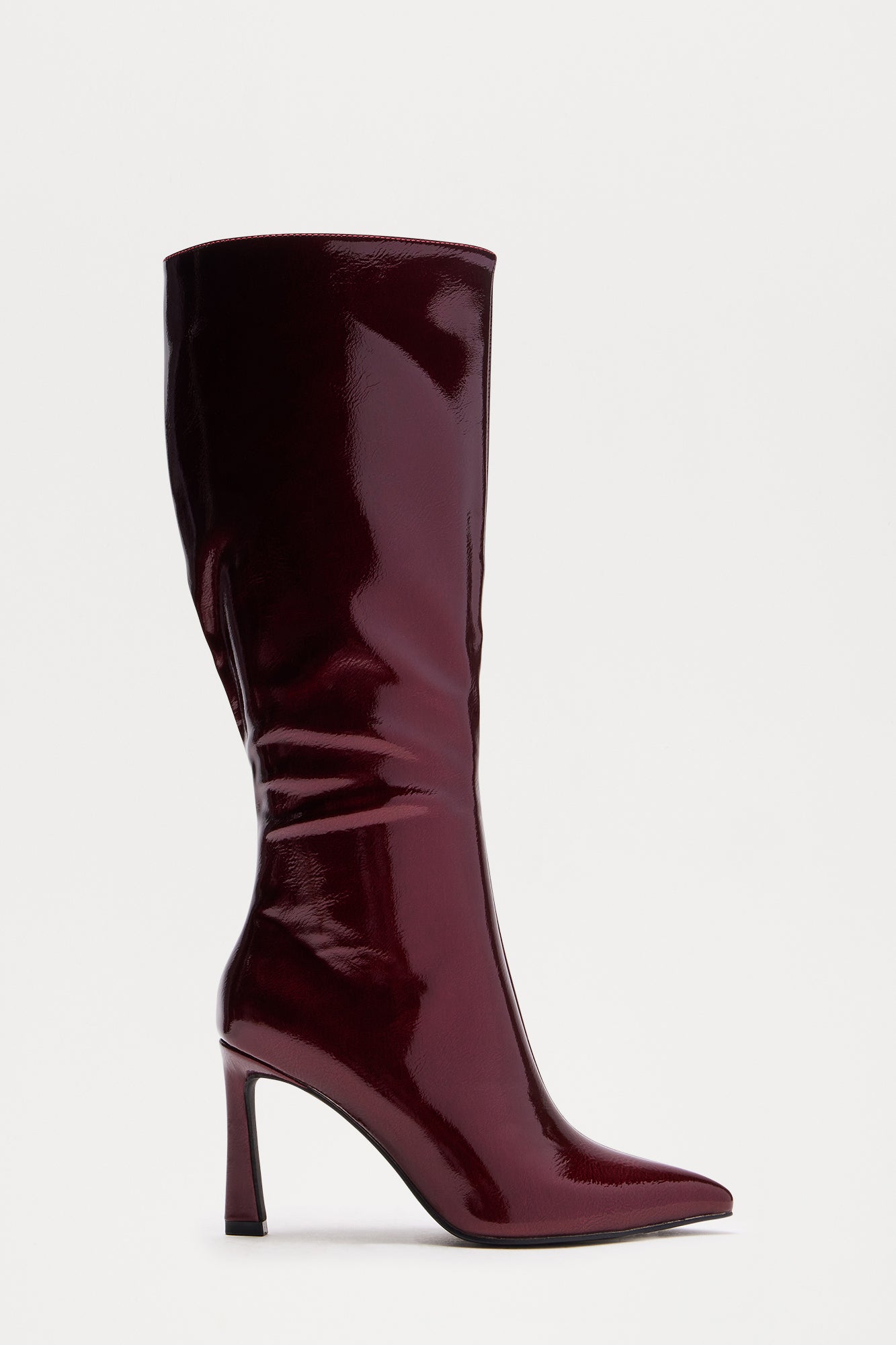 Delphi Knee High Boots - Burgundy