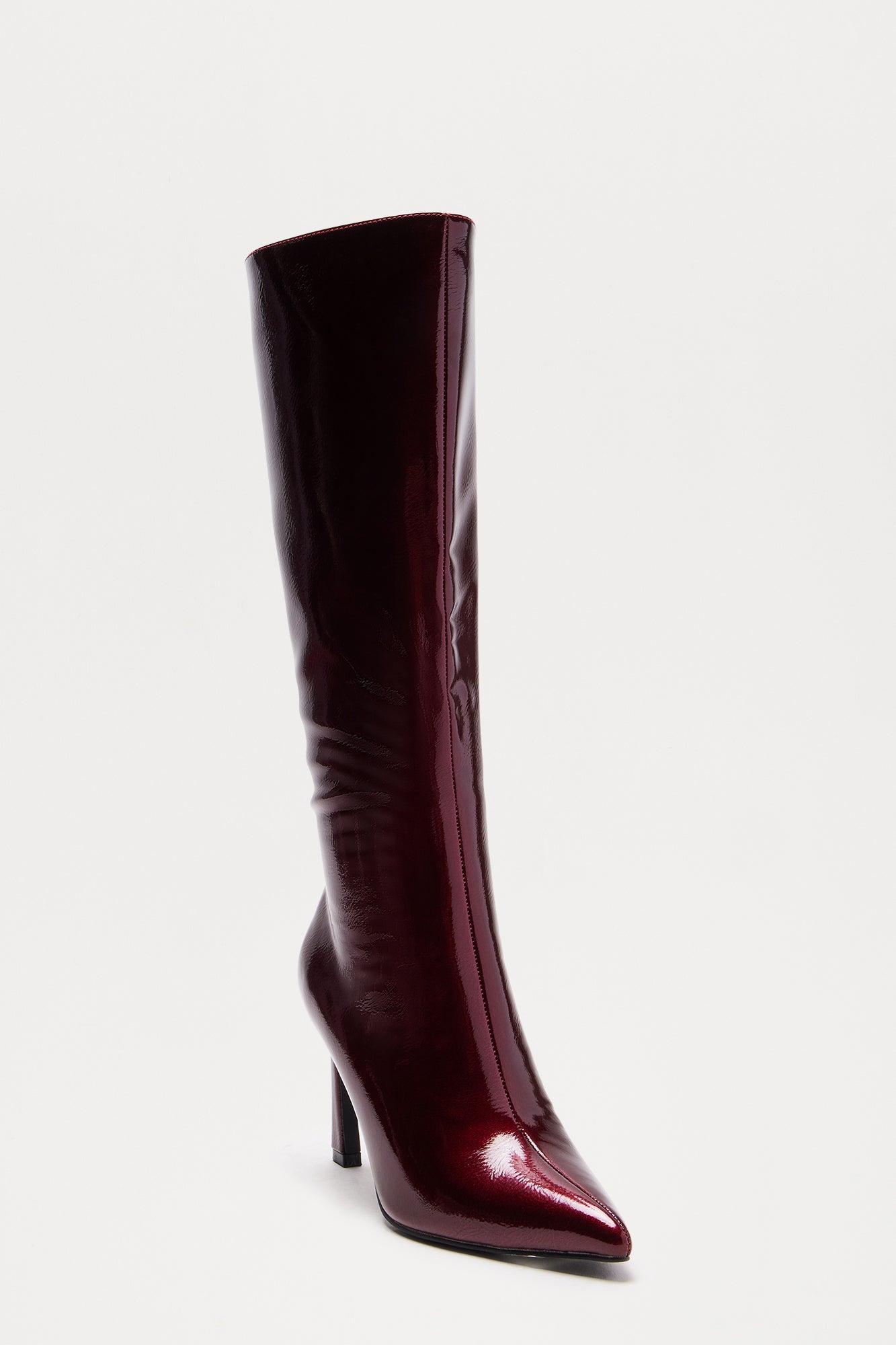 Delphi Knee High Boots - Burgundy