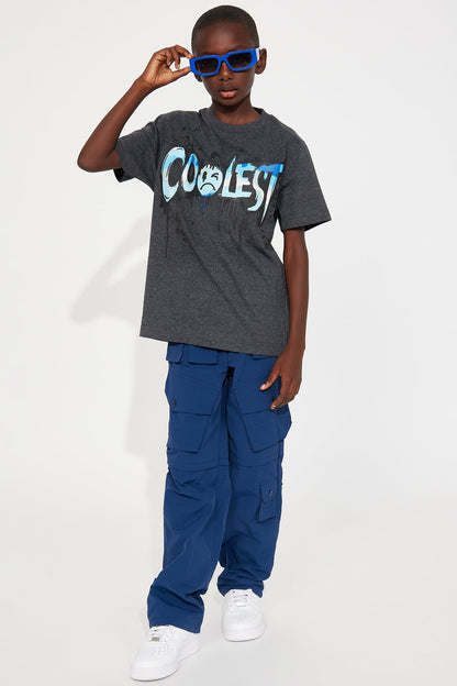 Mini The Coolest Print T-Shirt - Charcoal