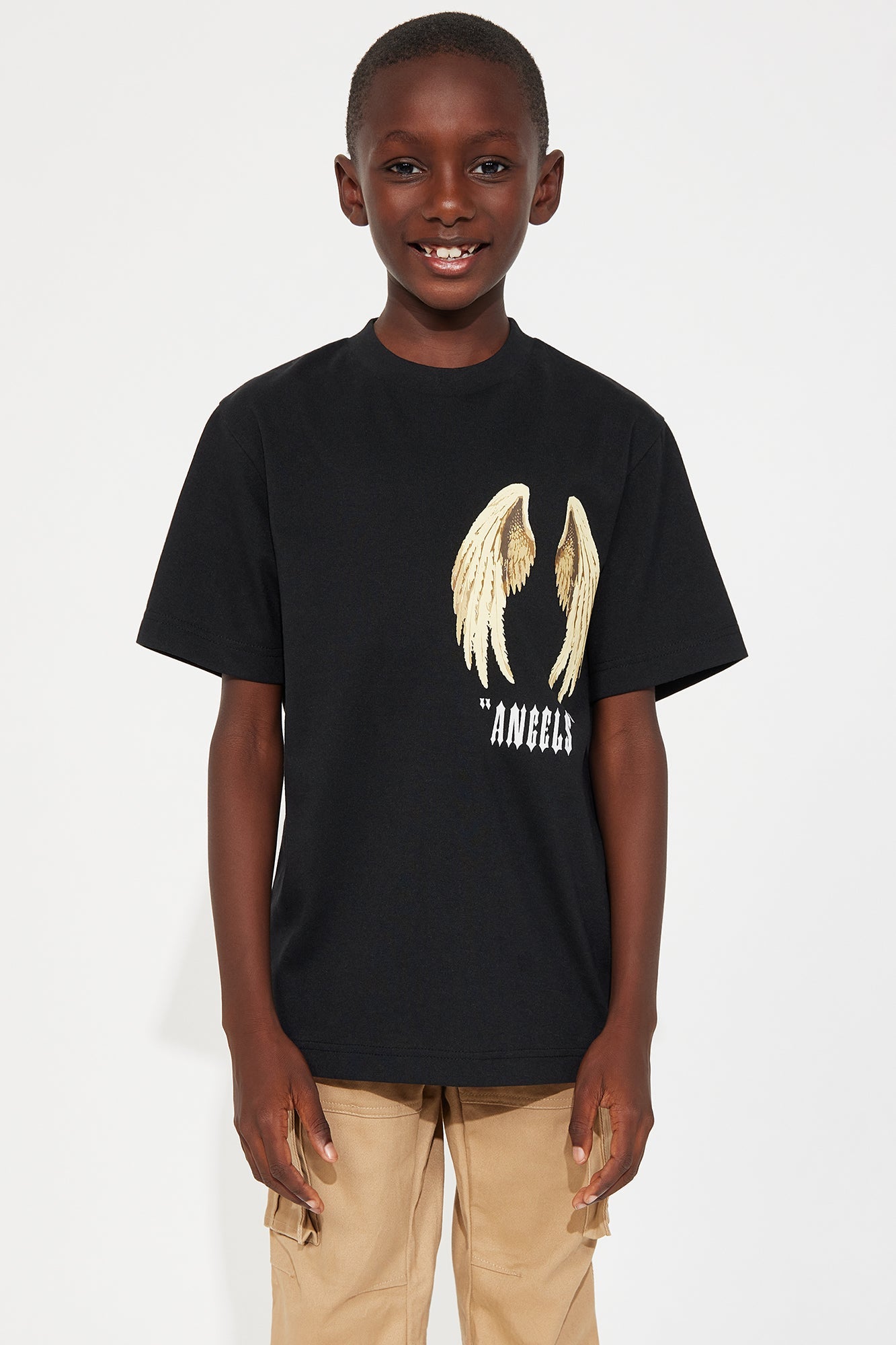 Mini Modern Angel T-Shirt - Black