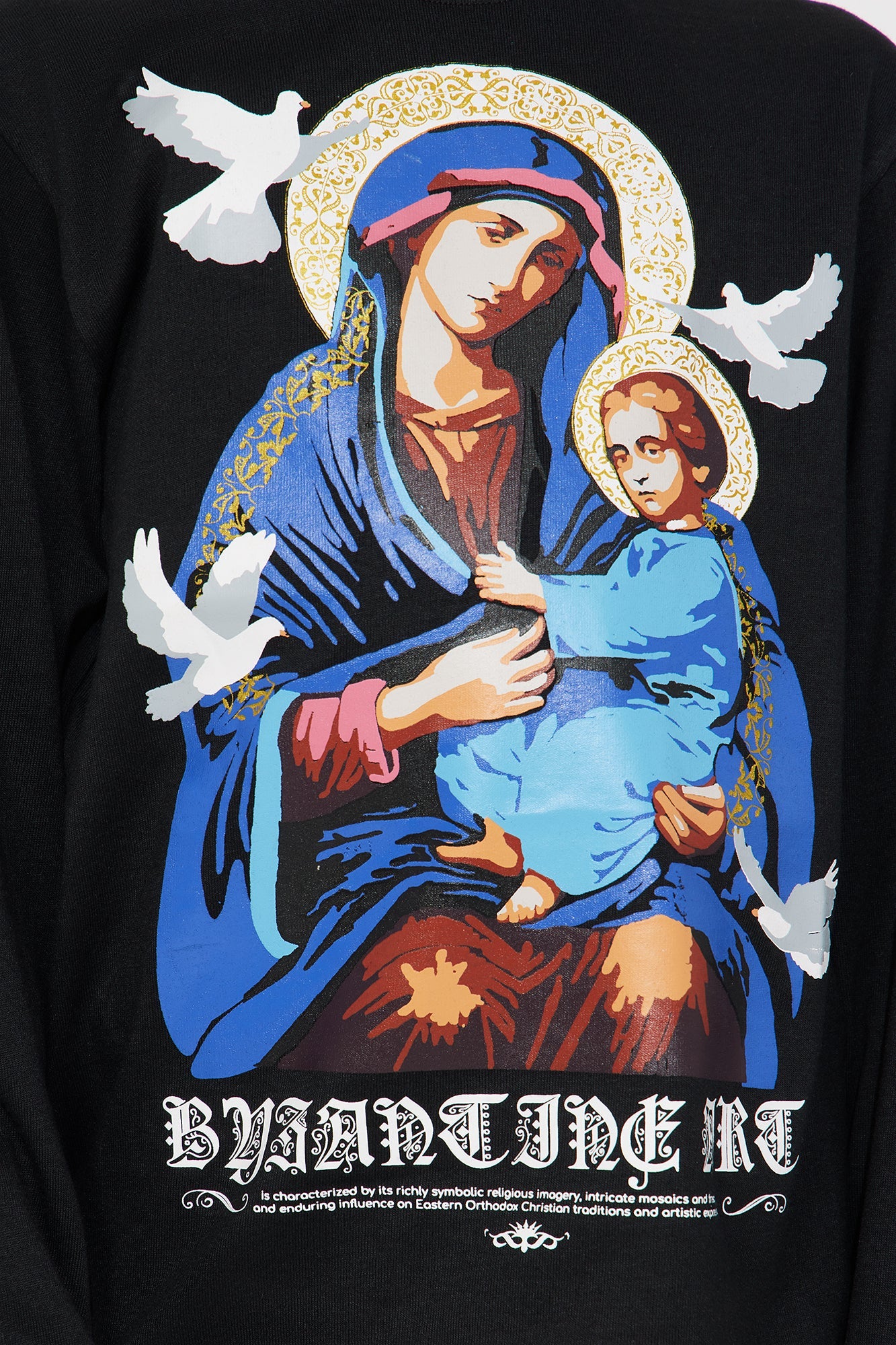 Mini Heavenly Doves Long Sleeve Tee - Black