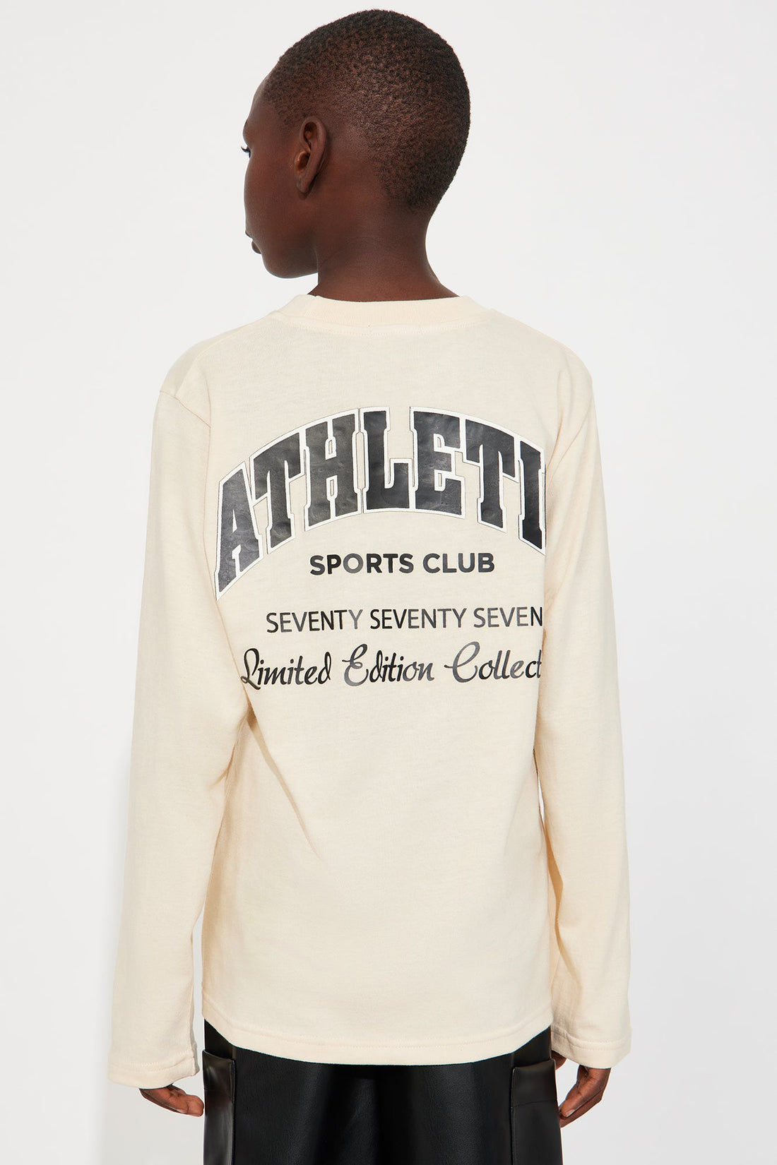 Mini 777 Athletic Front/Back Long Sleeve Tee - Sand