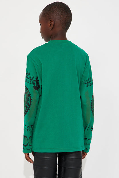 Mini Benji Bill Long Sleeve Tee - Green