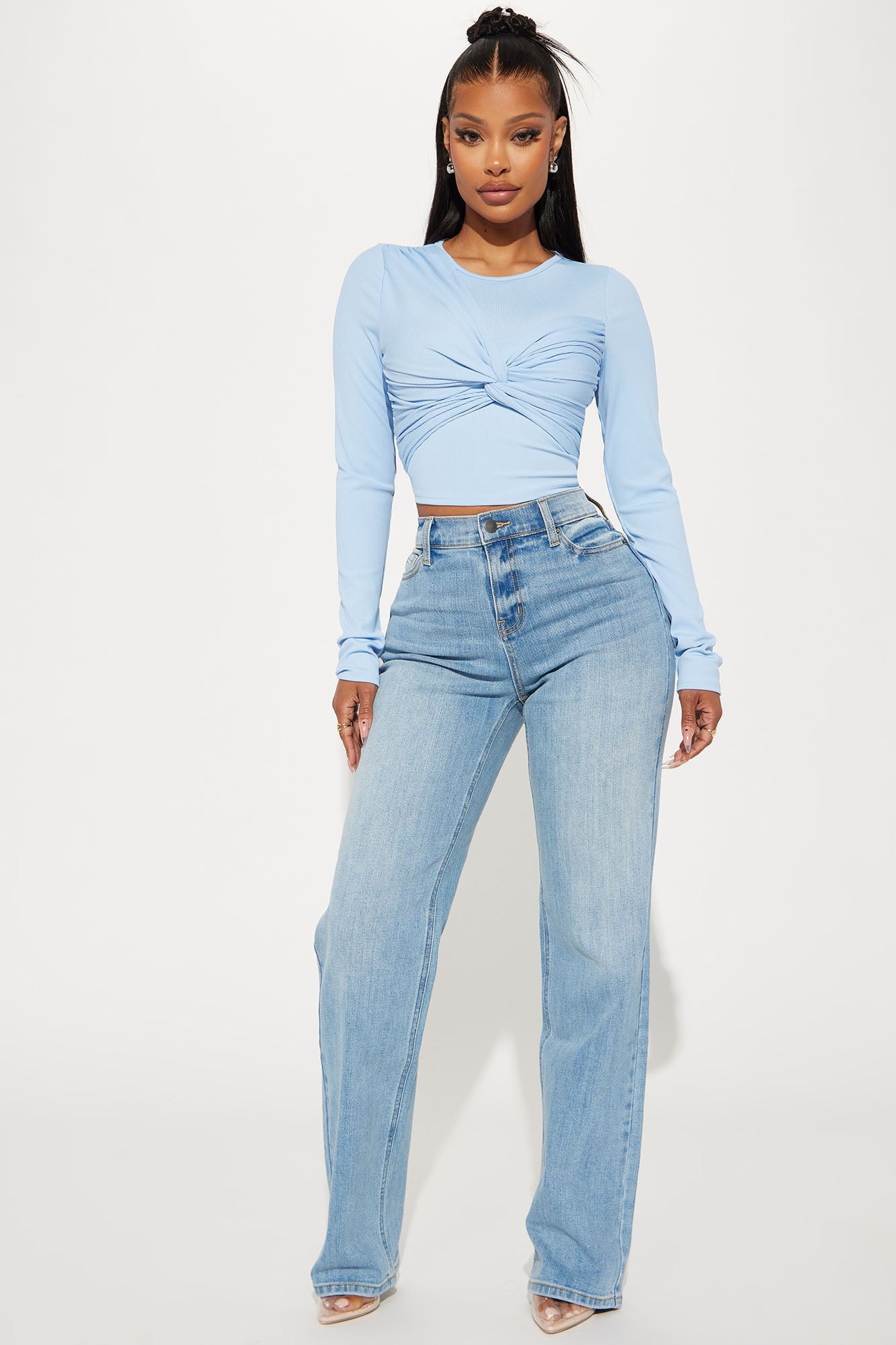 Be Authentic Slouchy Stretch Straight Leg Jeans - Vintage Wash