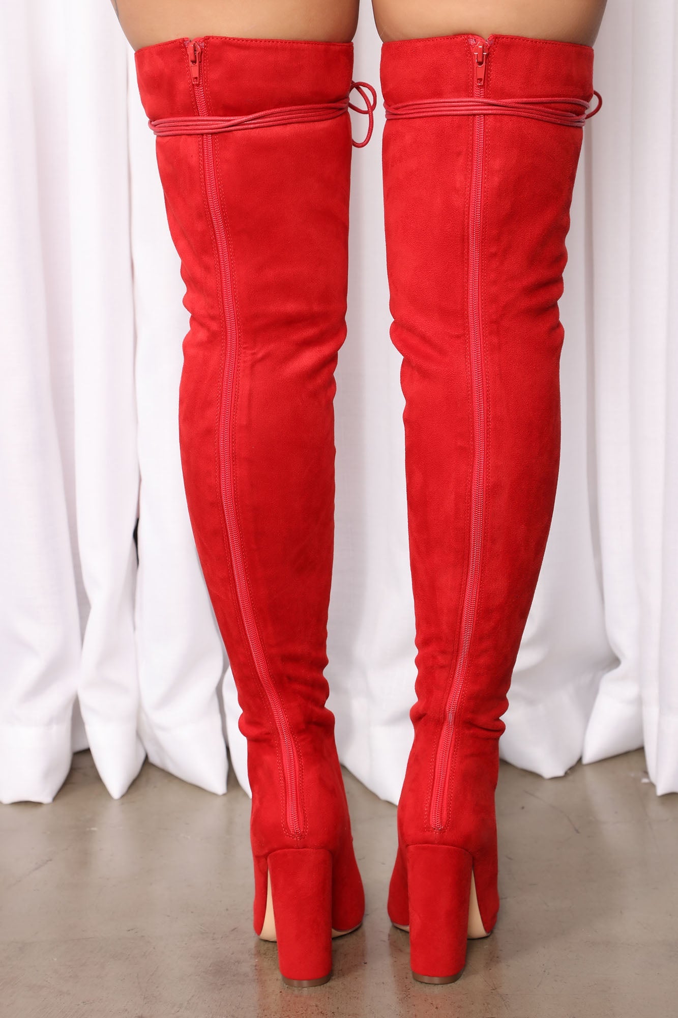 Living Legacy Over The Knee Boots - Red