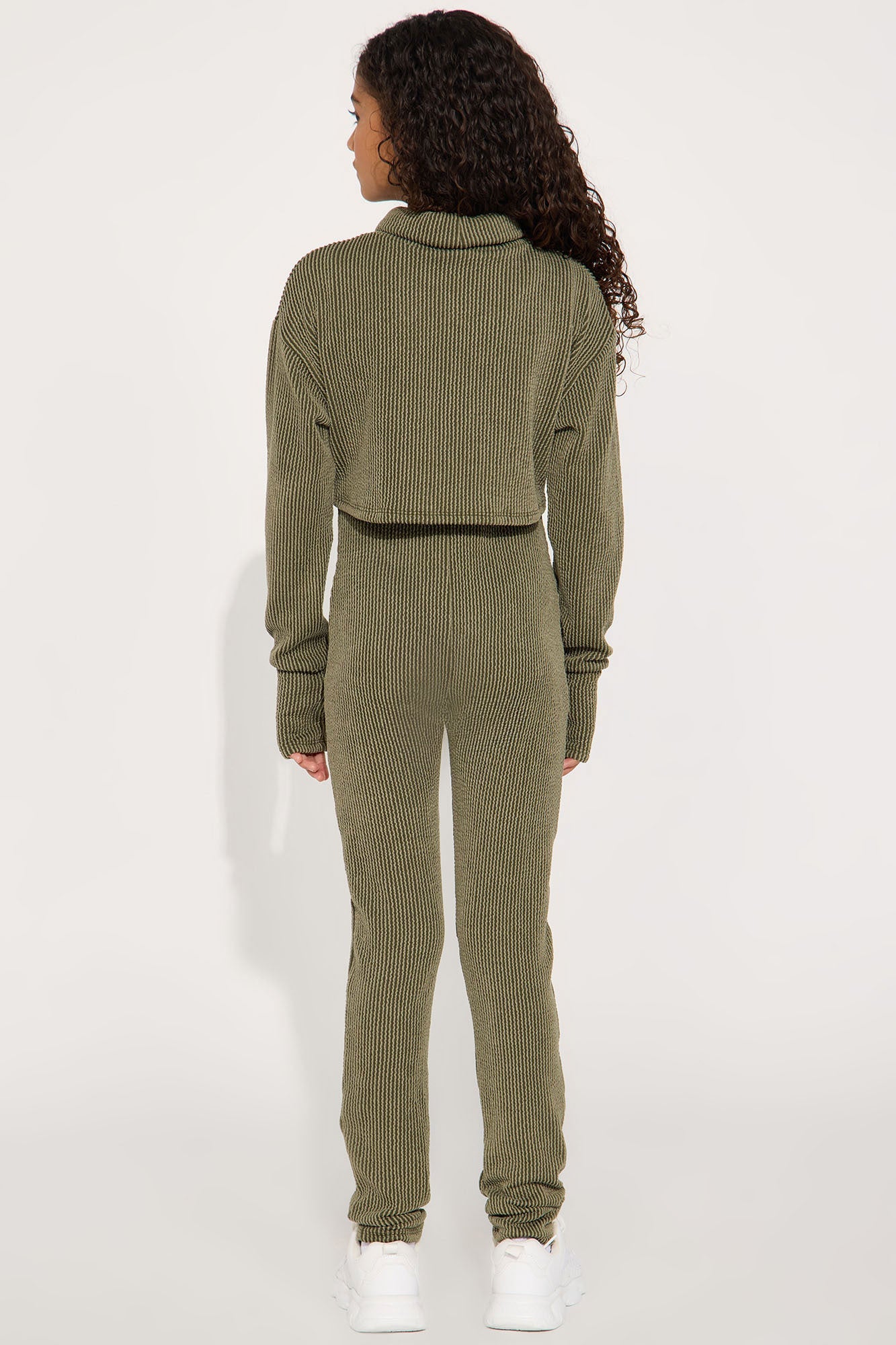 Mini Thinking It Over 2 Piece Jumpsuit Set - Olive