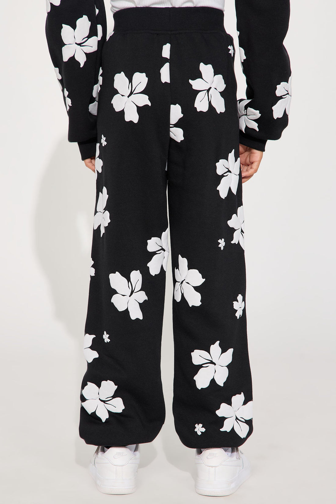 Mini Always In Bloom Fleece Jogger - Black/White