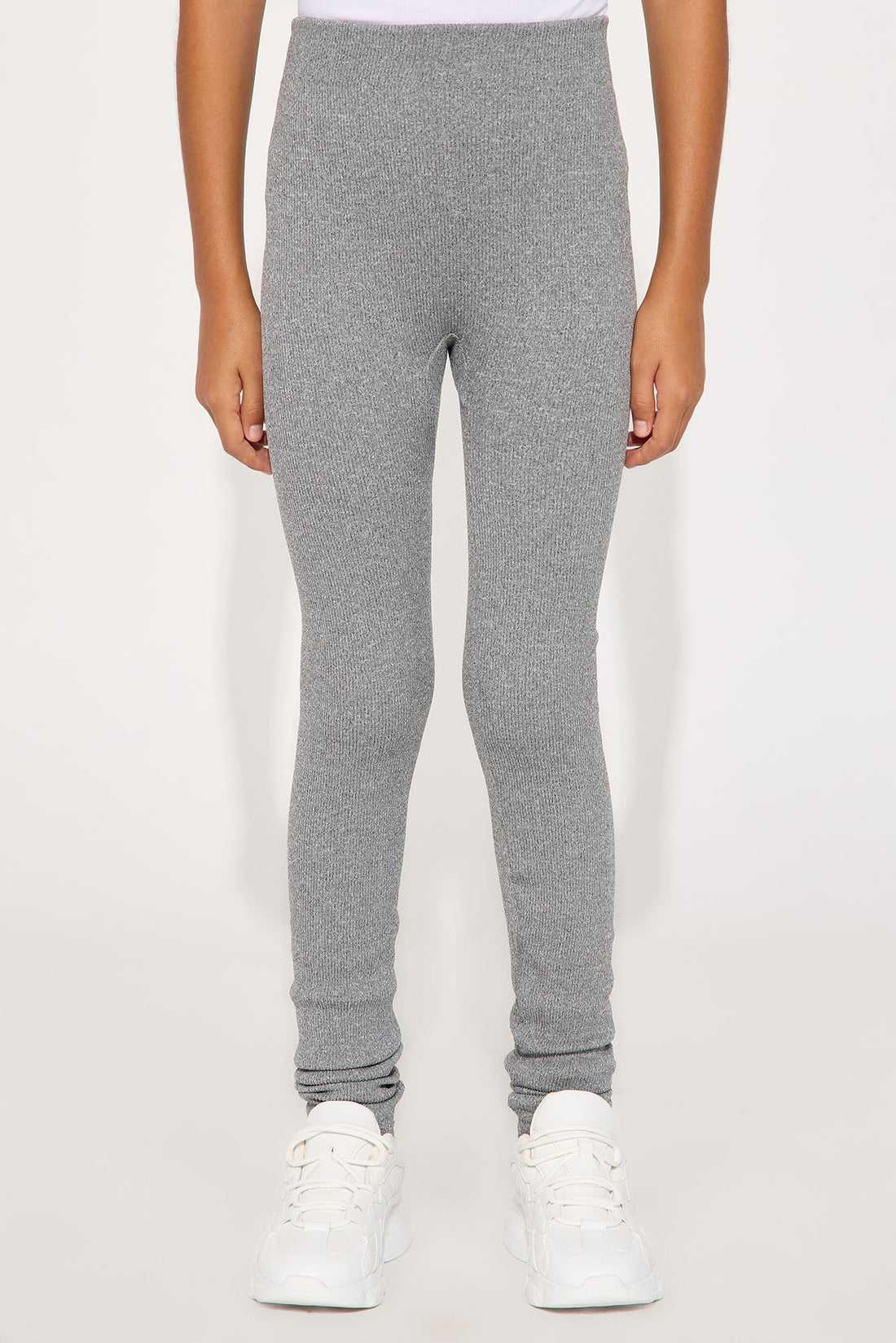 Mini Jamie Seamless Fur Lined Leggings - Heather Grey