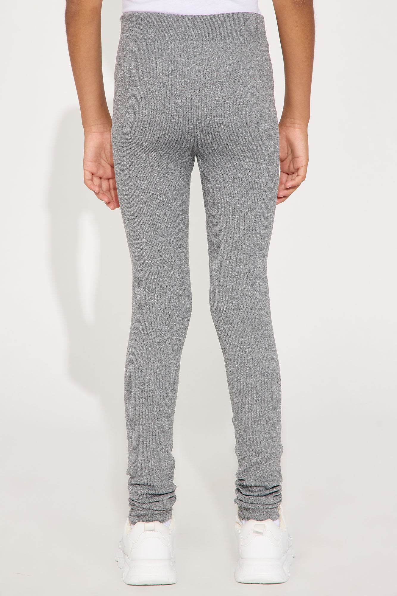 Mini Jamie Seamless Fur Lined Leggings - Heather Grey