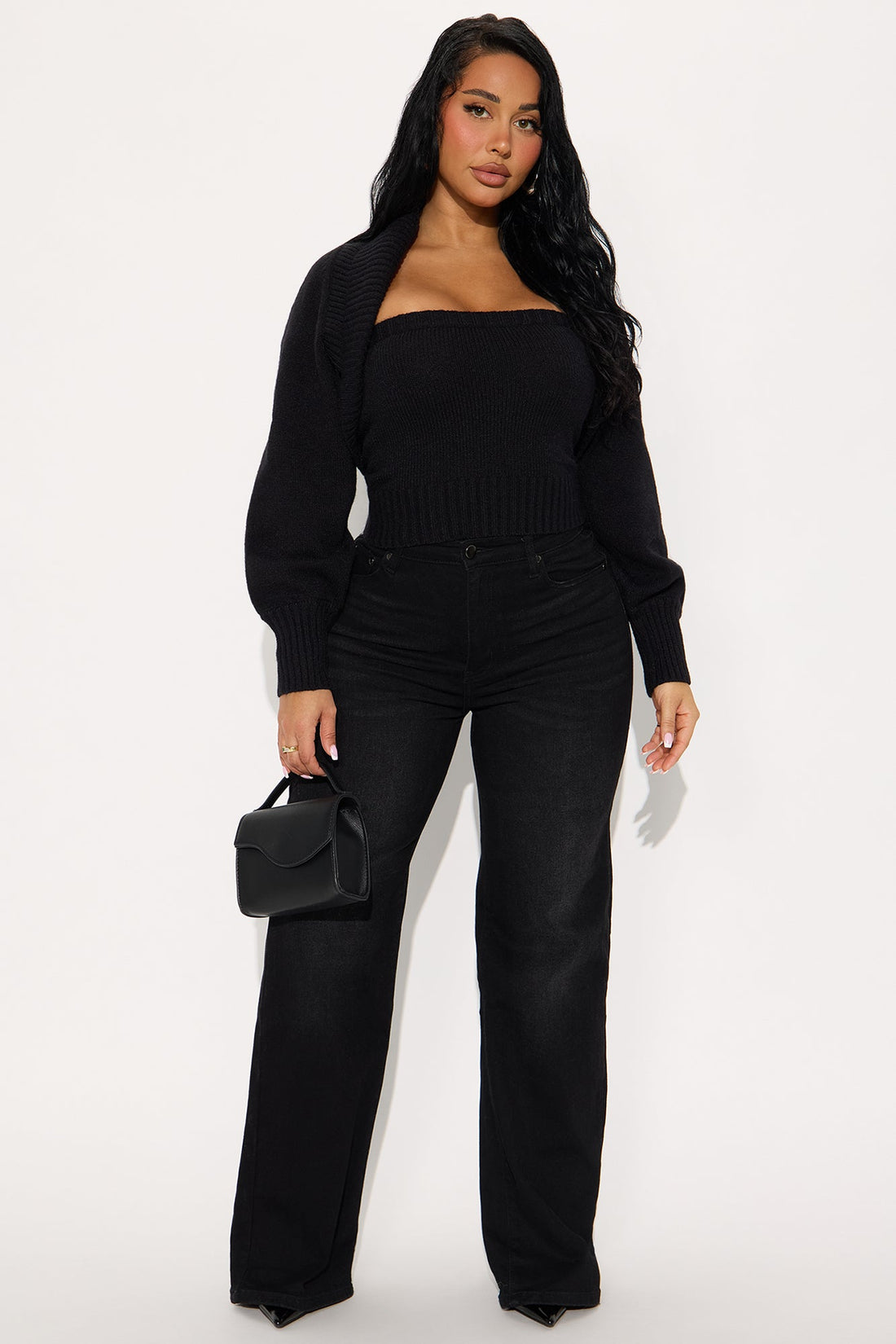 Cozy Enough Sweater Set - Black
