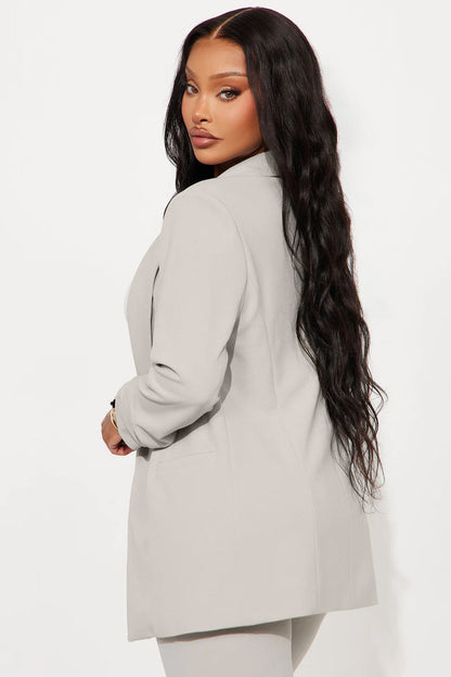 The Celine Blazer - Light Grey