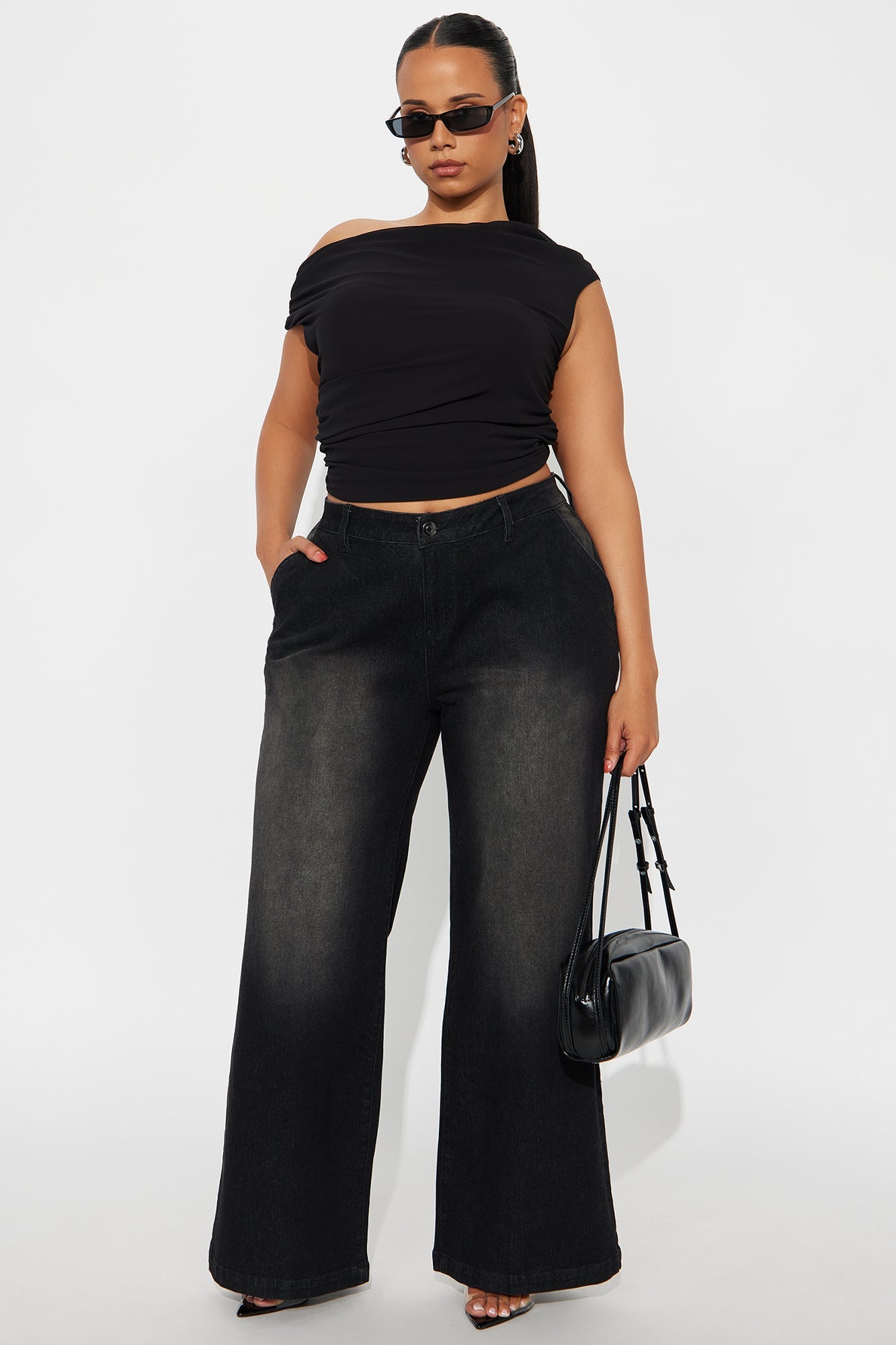 Delusional Drop Waist Jeans - Black