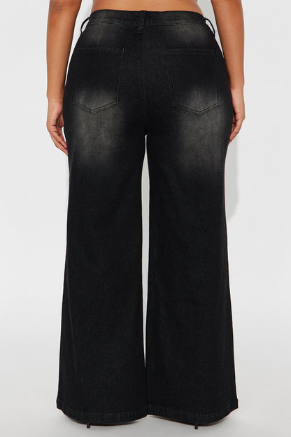Delusional Drop Waist Jeans - Black