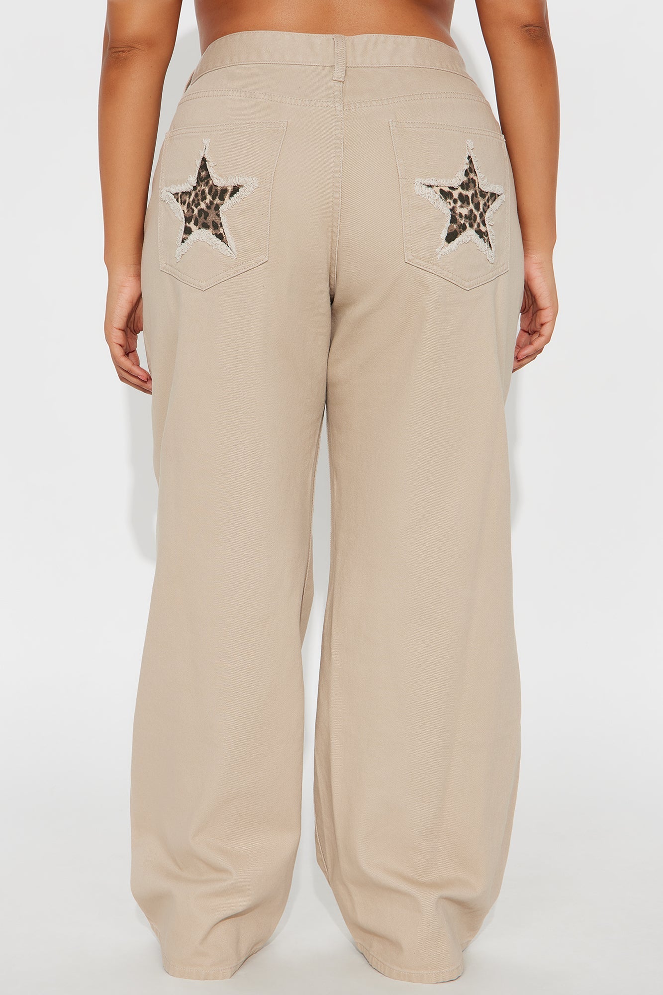 Be A Rockstar Twill Wide Leg Pant 33″ - Beige
