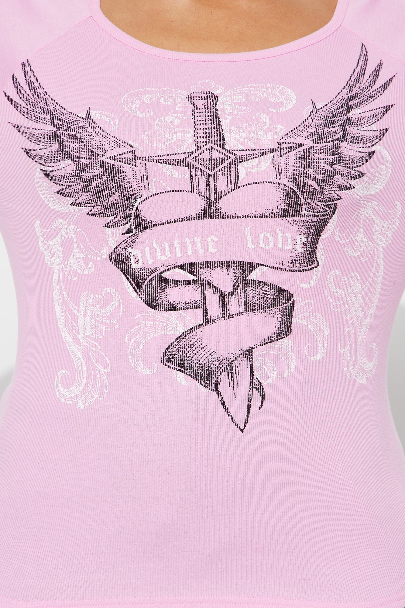 Divine Love Ribbed Top - Pink