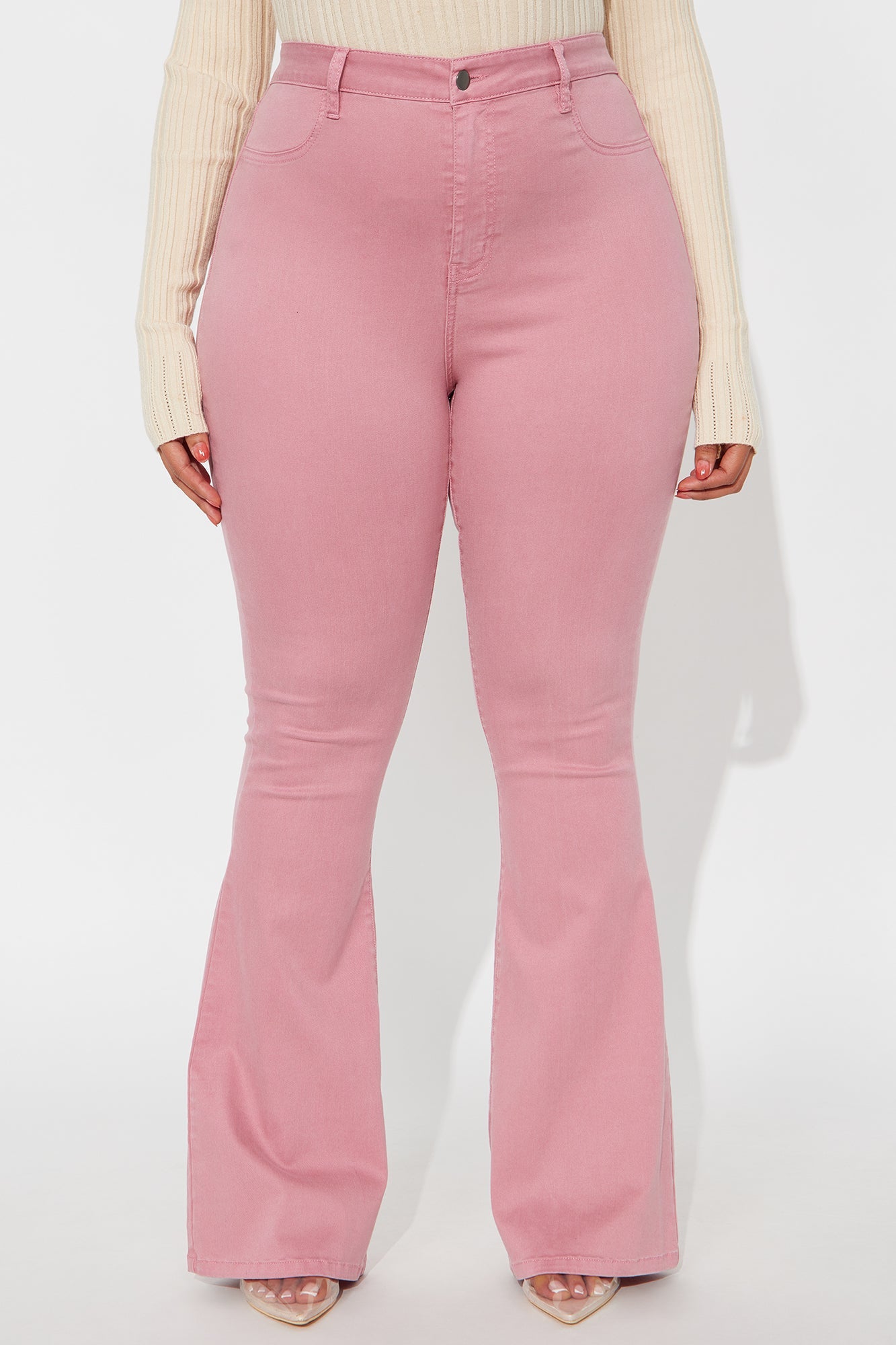 Deep In My Soul Flare Jeans - Mauve