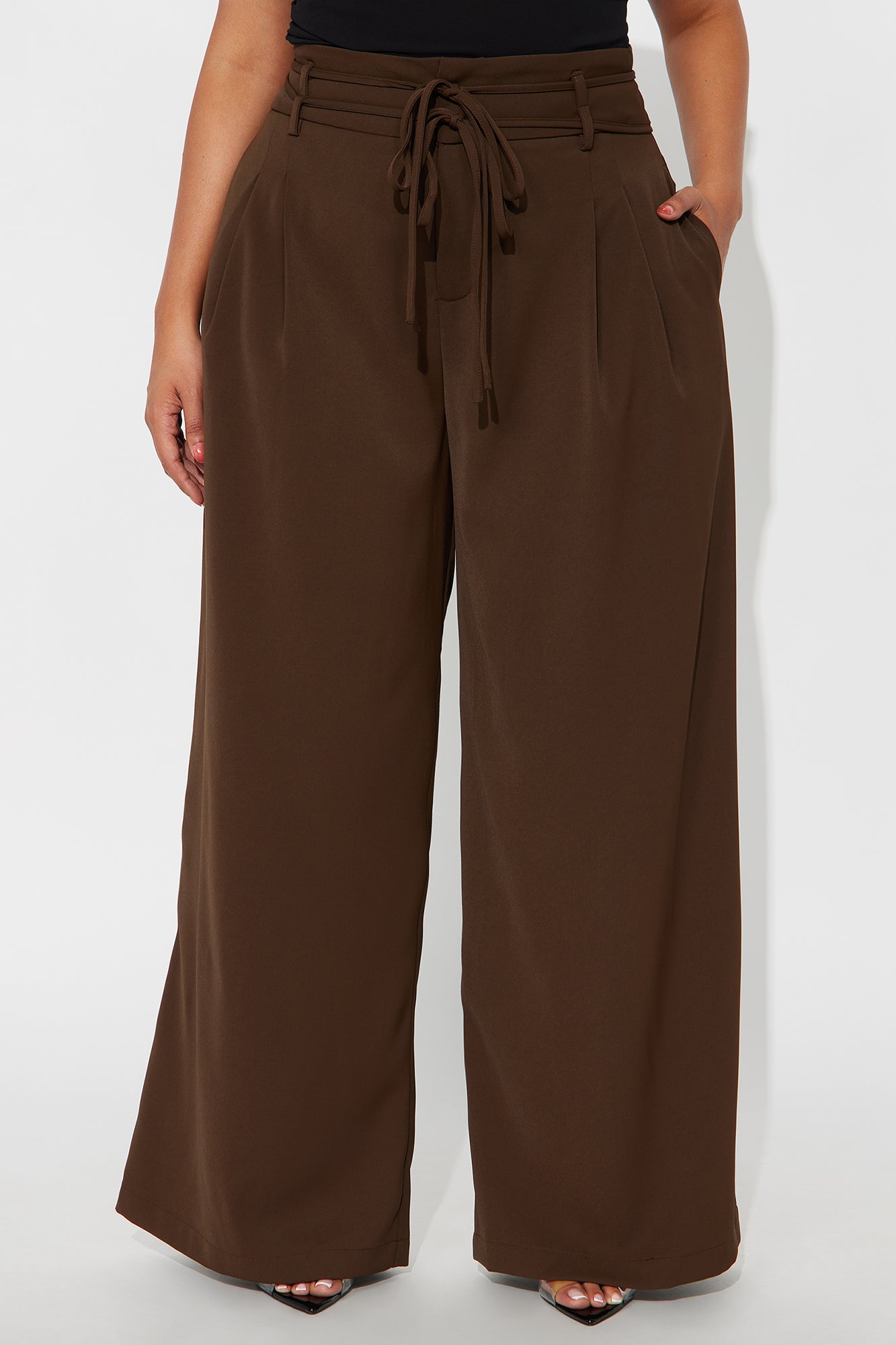 Always Ambitious Belted Trouser Pant 32″ - Brown