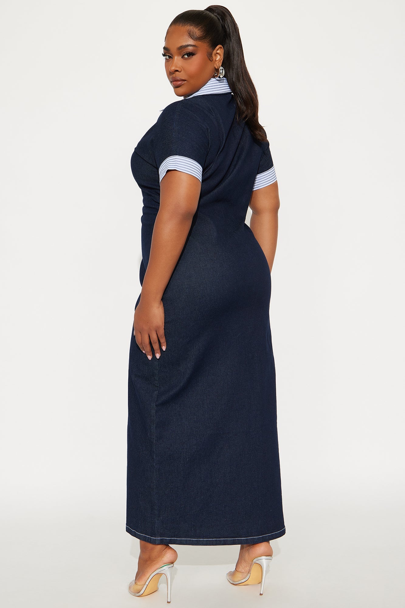 Dream Chaser Denim Maxi Dress - Dark Denim